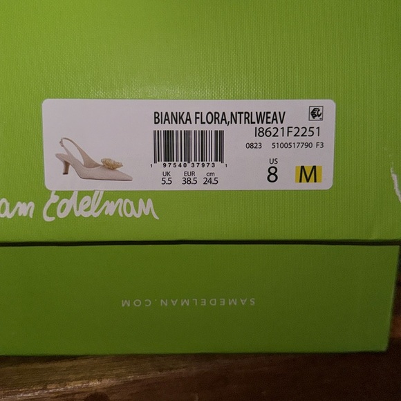 NWTIB • Sam Edelman • Women's Bianka Flora Pump • Light Natural Weave • Size 8 - Picture 2 of 8
